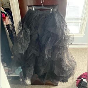 Black Ruffled Skirt